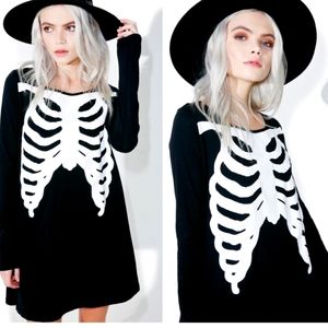 FREE SHIPPING!! IRON FIST Wishbone Trapeze Black Dress NWT